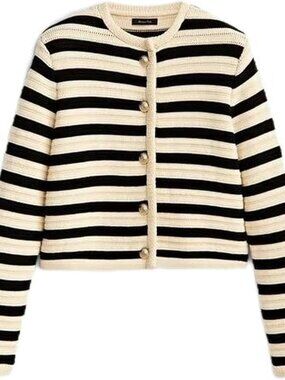 Massimo Dutti striped knitted cardigan